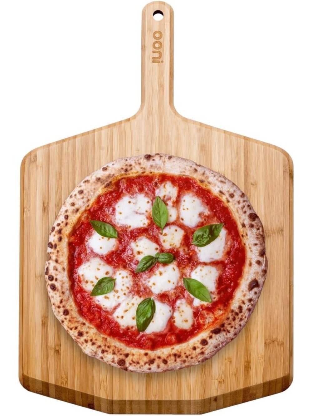 14" Bamboo Pizza Peel & Spatula - Wooden Pizza Paddle, Cutting Board & Oven Tool